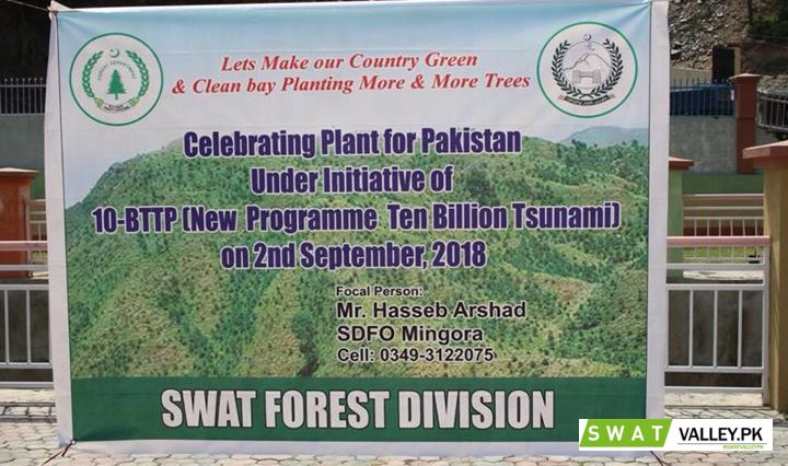 "Plant for Pakistan" day was celebrated in distt Swat and plantation of 20000 saplings started in th