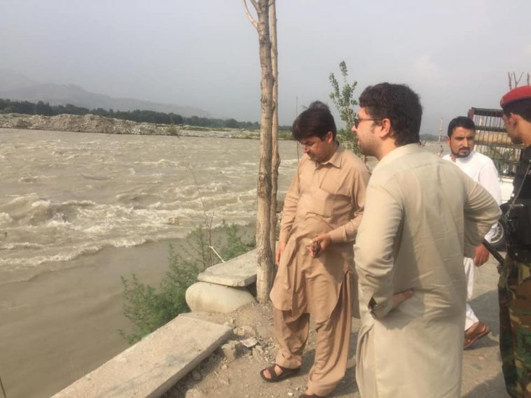 Today due to rising levels in River Swat all hotels and restaurants along by pass road were warned a