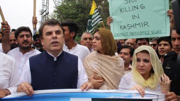 A rally was taken out today at 12:00 PM  regarding solidarity with the people of Kashmir under the l