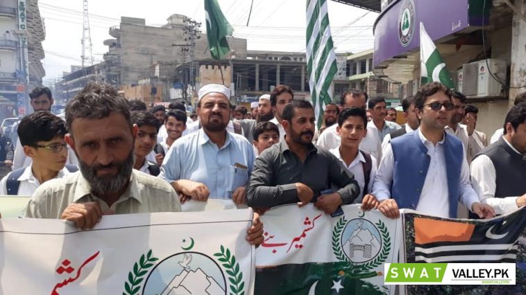 District Administration Swat taken out a rally today to express solidarity with Kashmiris.
