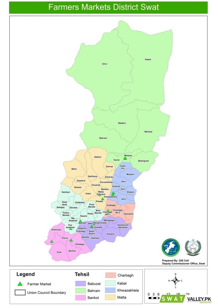 چیف سیکریٹری خیبر پختون خوا کی ہدایت کے مطابق ضلع سوات کی تمام تحصیلوں میں کسان مارکیٹ بنائی جا رہی