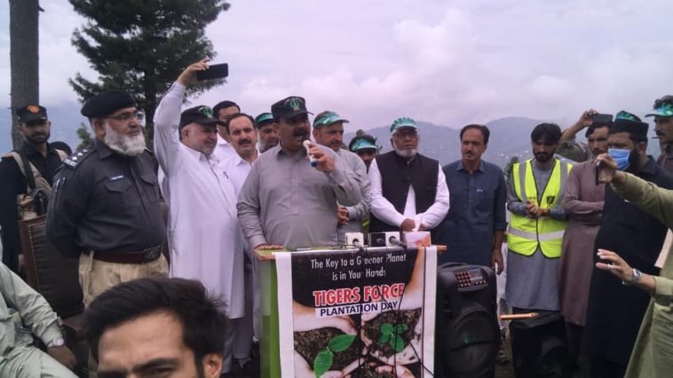 Inauguration of Tiger Force Plantation on Shangla Top by District Administration Swat and Swat Fores
