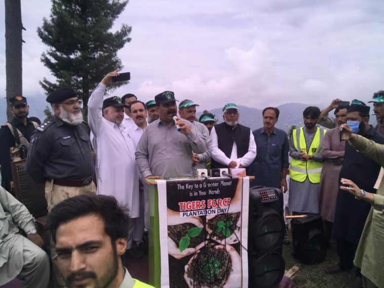 Inauguration of Tiger Force Plantation on Shangla Top by District Administration Swat and Swat Fores