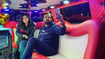 A Beautiful couple from  enjoying some moments in Swat Limousine while staying a