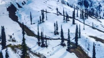 Snow covered Desan Meadows, Utror Valley, Swat, KPK Pakistan