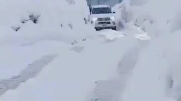 Swat valley covered with snow