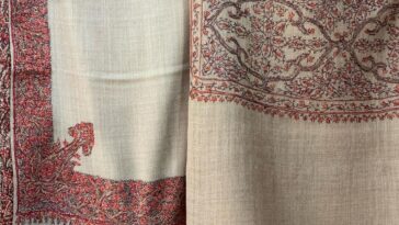 Swati Salampuri pashmina shawl. Made of premium quality pashmina wool. Embroider