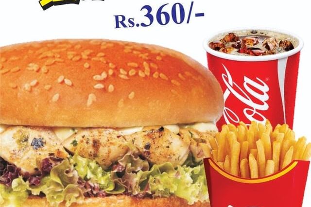 Tikka chicken burger with chips & coke
.
.
.
.