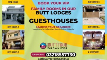 Book your VIP Family Rooms in our All Butt Lodges & Royal Grace Guest House  in