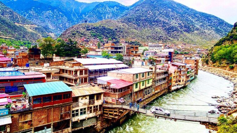 Bahrain is a beautiful town in Swat valley . Bahrain is famous for local handicr