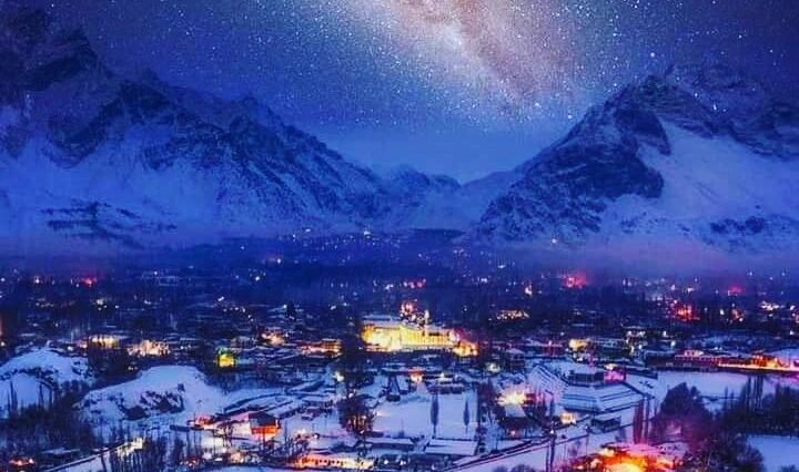 Skardu night view during winter seasonPlz follow us